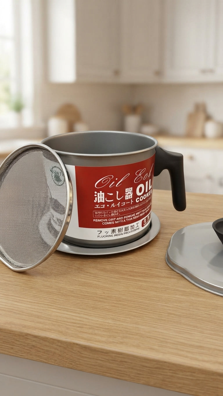 Stainless Steel Oil Filter & Storage Pot