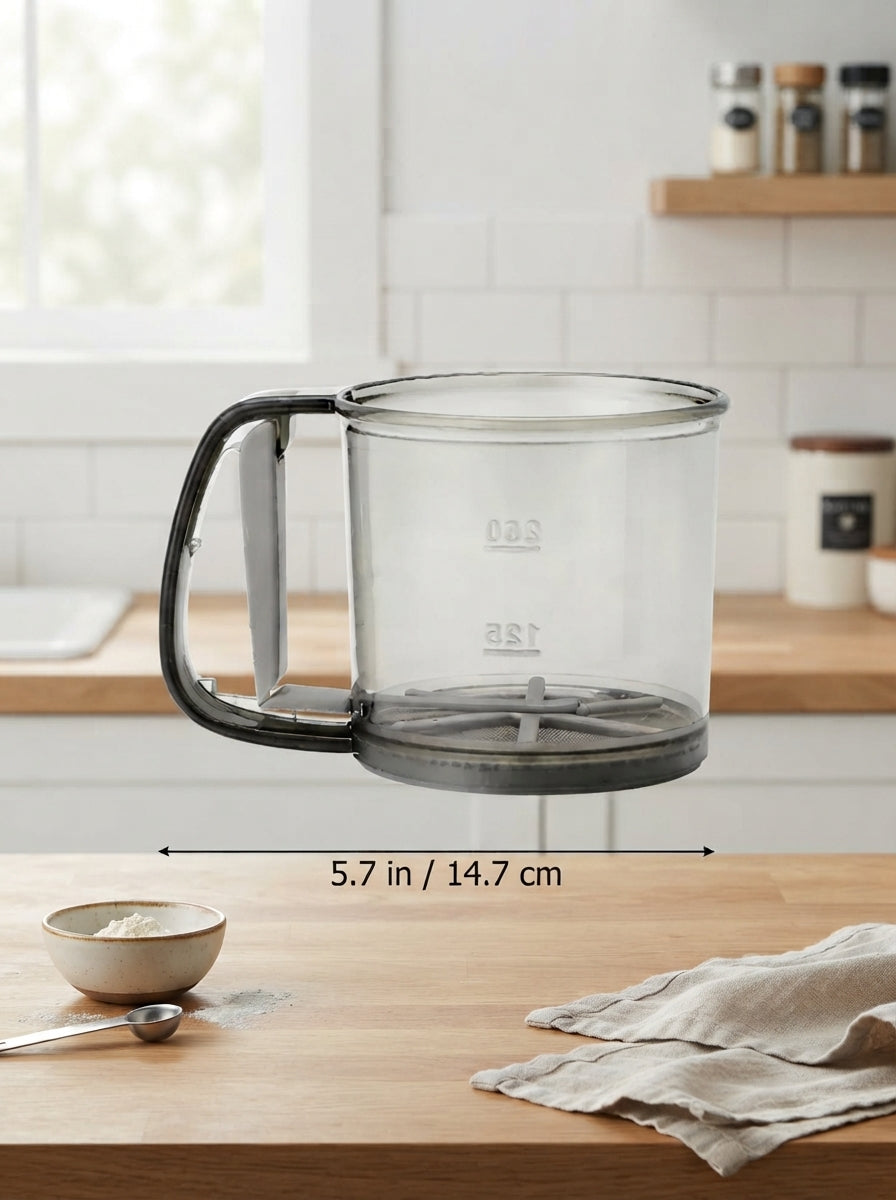Handheld Plastic Flour Shaker & Mesh Flour Sifter