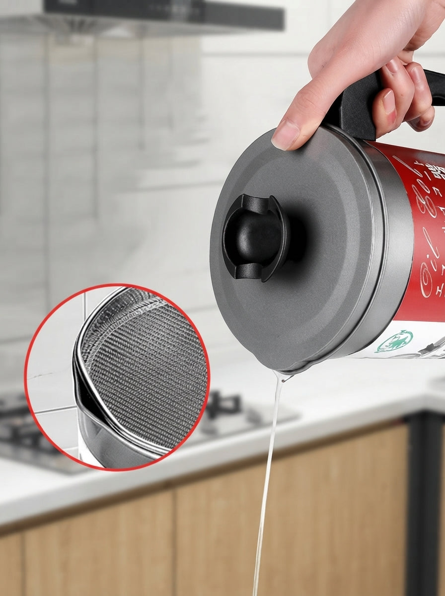 Stainless Steel Oil Filter & Storage Pot
